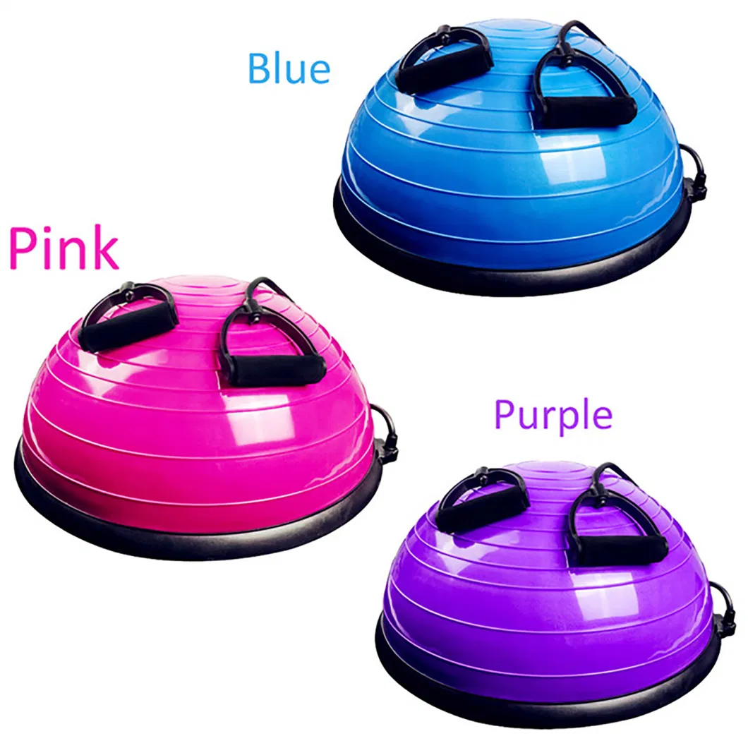 Colourful Fitness Soft Eco Friendly Yoga Ball Anti Burst Half Balance Yoga Ball