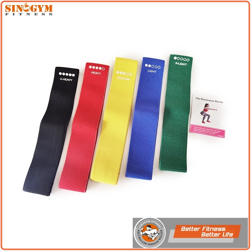 5PCS Latex Fabric Squat Resistance Loop Bands Set Booty Bands