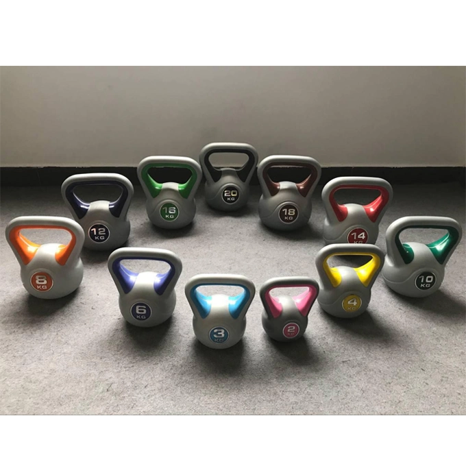 Dual Color Cement Plastic Kettlebell