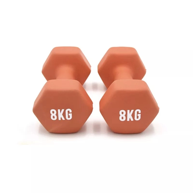 Hot Selling Eco-Freiendly Colorful Weight Lifting Neoprene PVC Vinyl Dipping Dumbbell with Different Shapes