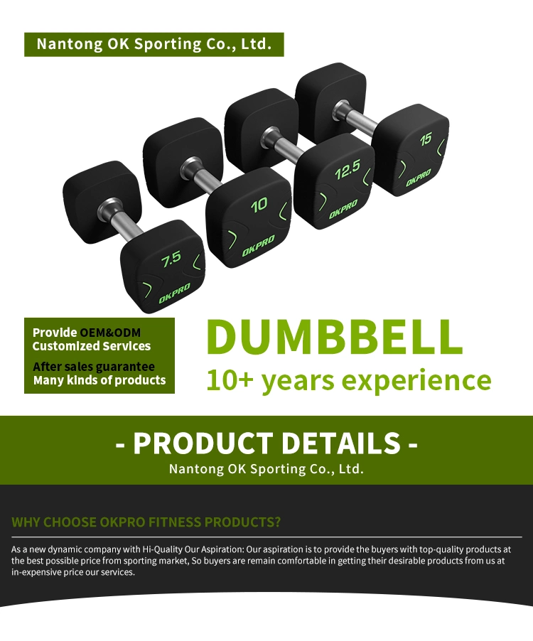 Okpro Gym Fitness Urethane Dumbbell Weight Lifting Buy Square PU Dumbbells
