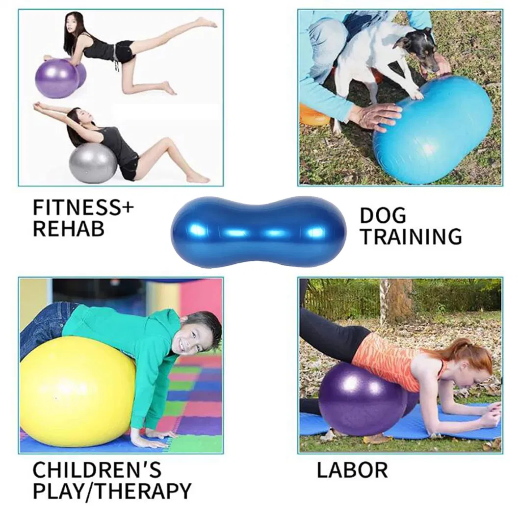 PVC Peanut Ball Exercise Pilates Yoga Balance Ball Fitness Training Inflatable Ball