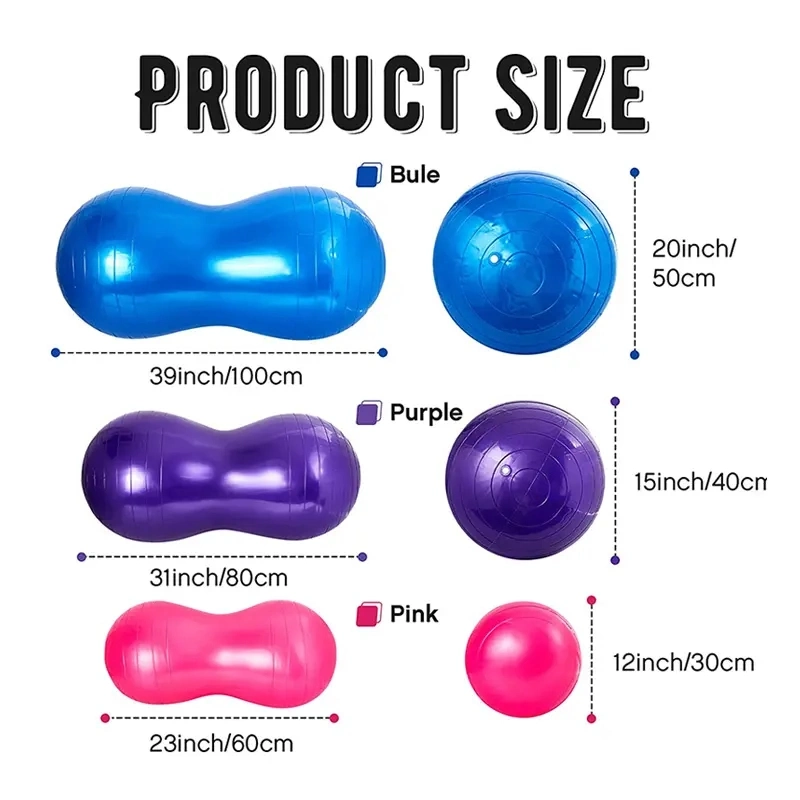 Anti-Burst Pilates Yoga Ball Home Exercise Equipment Sports Gym Peanut Yoga Ball