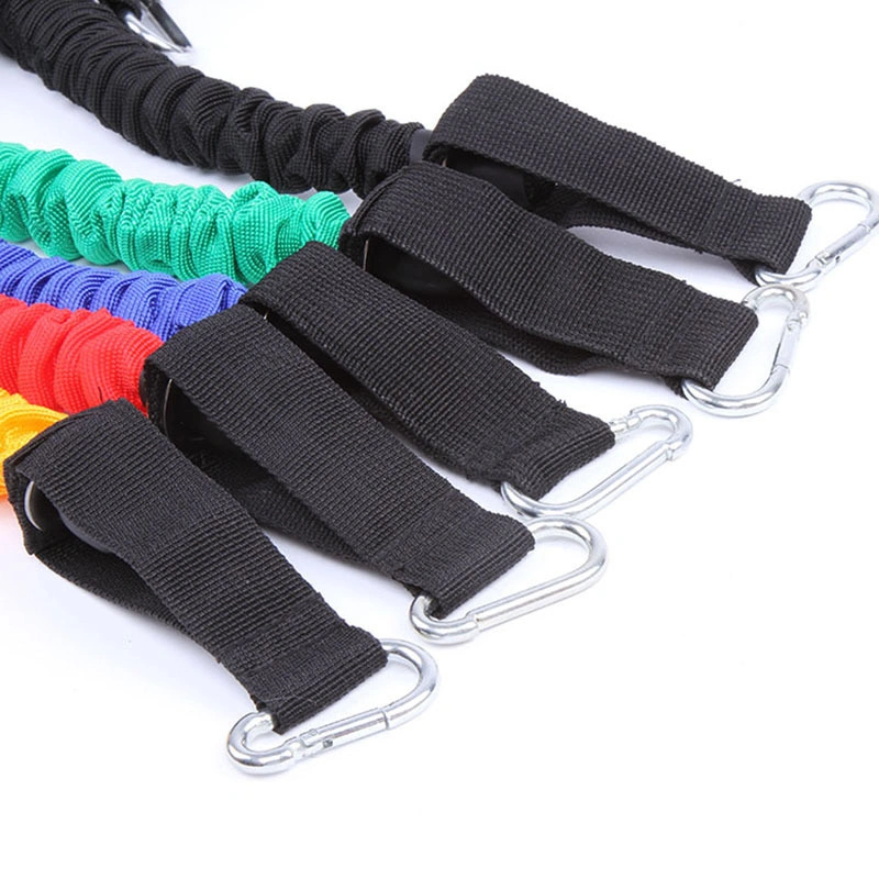 Elastic Resistance Band Tubing Bands Exercise Latex Set with Cover 10 to 30 Pound Resistance Tubes Wyz15224