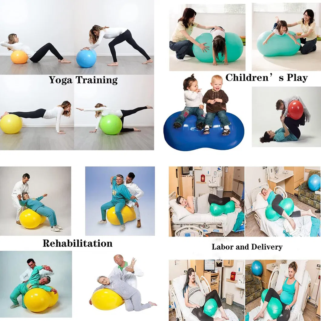 PVC Peanut Ball Exercise Pilates Yoga Balance Ball Fitness Training Inflatable Ball