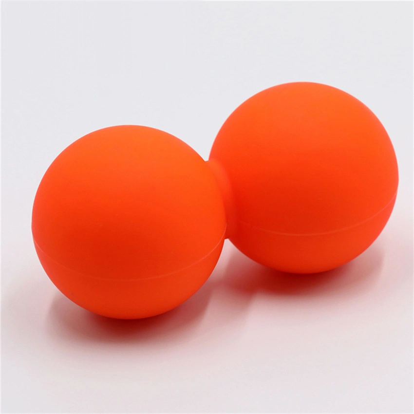 Drop Shipping Food Grade Silicone Double Peanut Massage Gym Lacrosse Set Trigger Point Balls for Neck Back Feet Shoulder Pain Myofascial Release Massage Ball