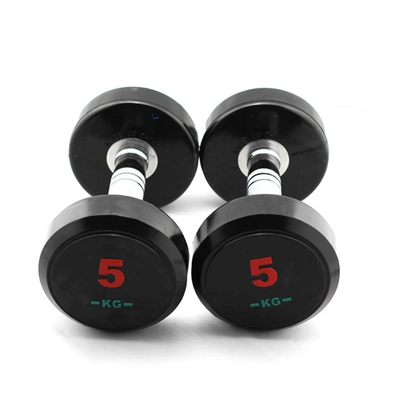 Wholesale Gym Fitness Equipment Round Head PU Dumbbell