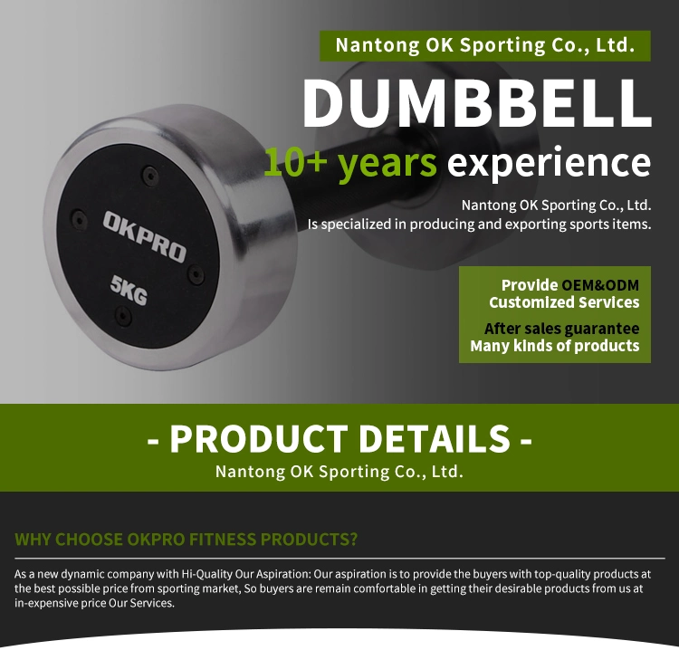 Okpro Free Weights Dumbbell Stainless Steel High Chromed Dumbbell