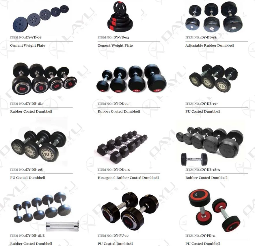 Wholesale Fitness High Quality Black Hexagonal Rubber Coated Dumbbell
