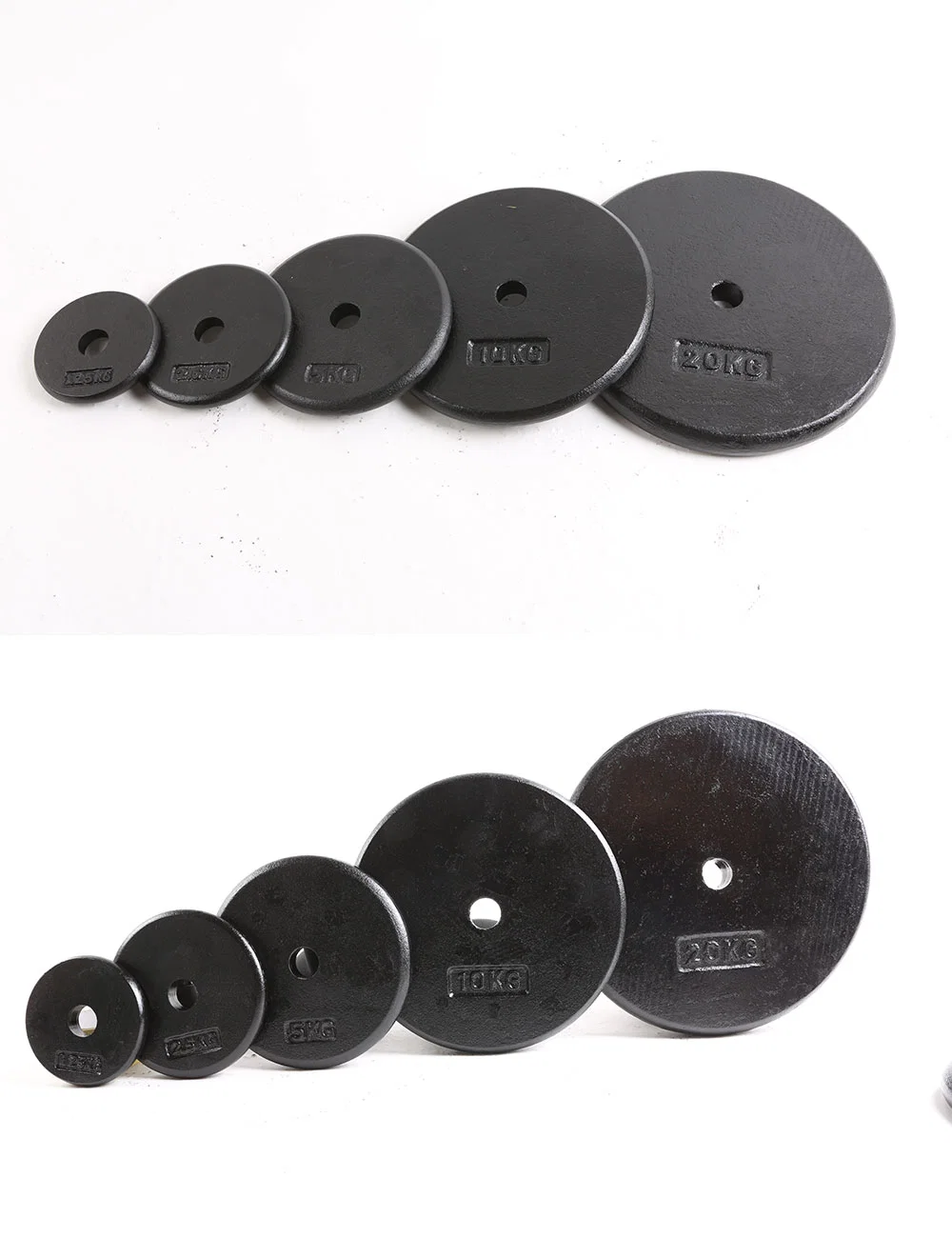 Black Painting Barbell Grip Weight Plates