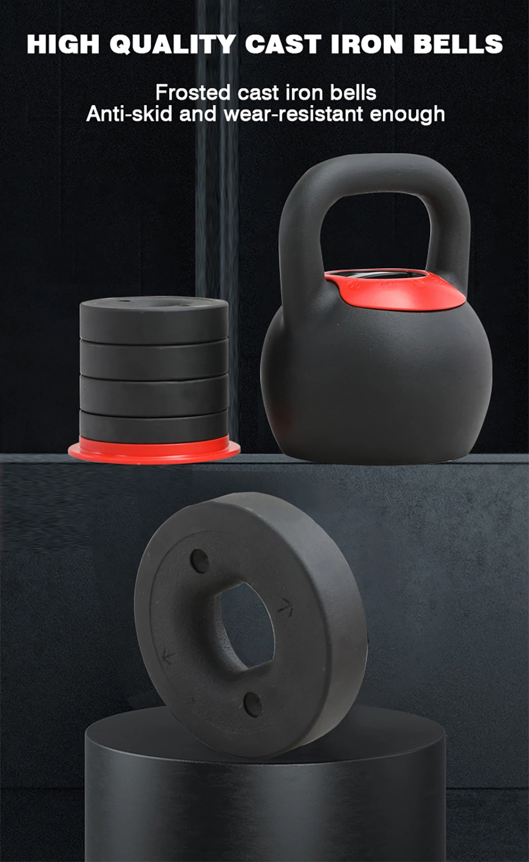 New Professional Home Use Fitness Adjustable Competition Kettlebell Free Weights Cast Iron