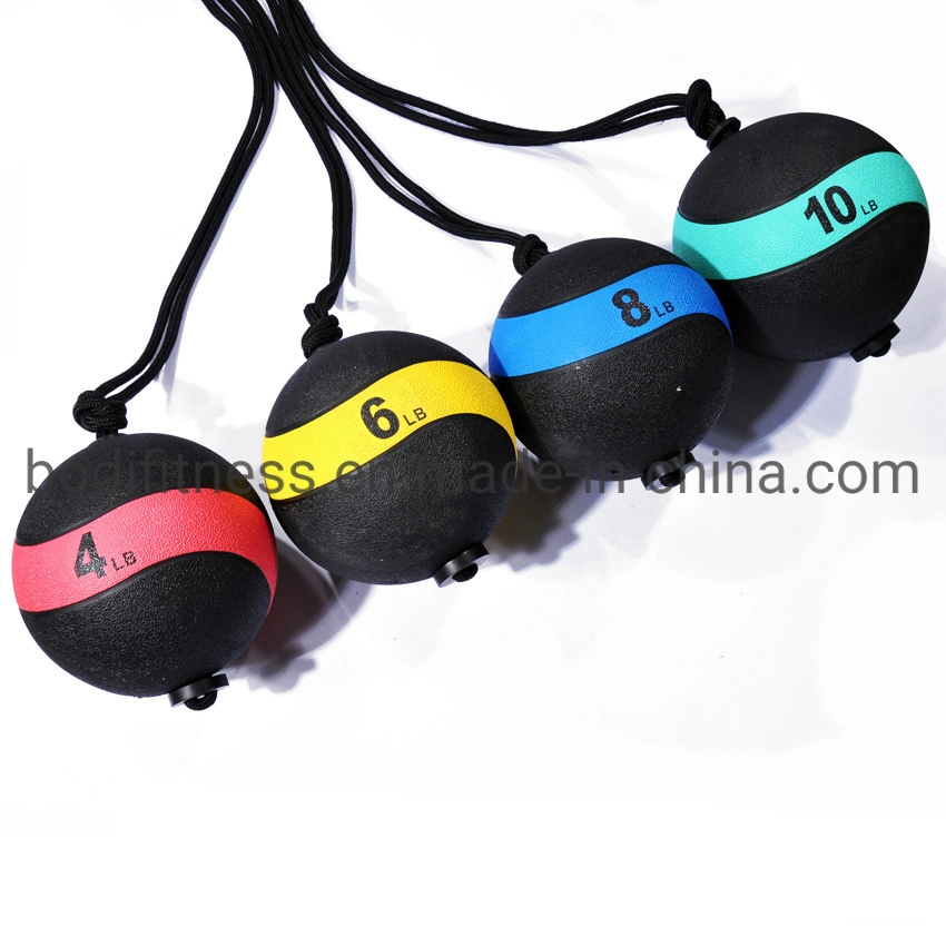 Gym Equipment Rubber Training Medicine Ball Fitness Tornado Ball with Rope