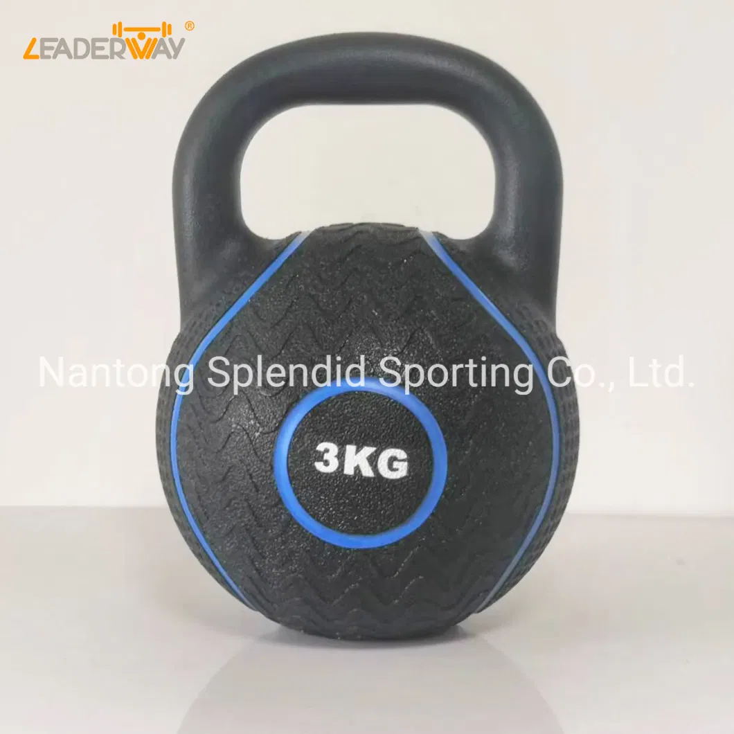 Fitness Gym Equipment Steel Competition Kettlebell Powder Rubber Colorful Coated Kettlebell