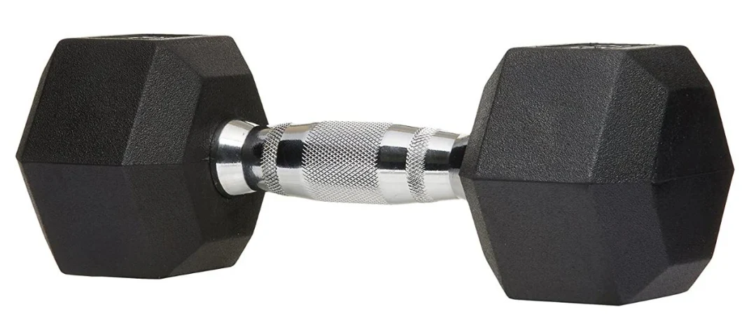 Basics Rubber Encased Hex Hand Weight 30lb Dumbbell