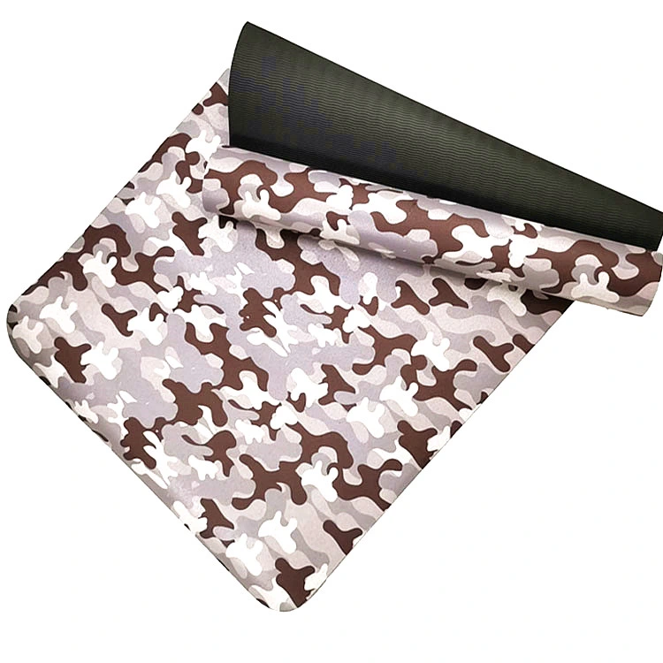 Factory Price Gym Yoga Mat Desingt Design Camouflage Camo Pilates Energetic Non-Slip Standard Yoga TPE Mat Size
