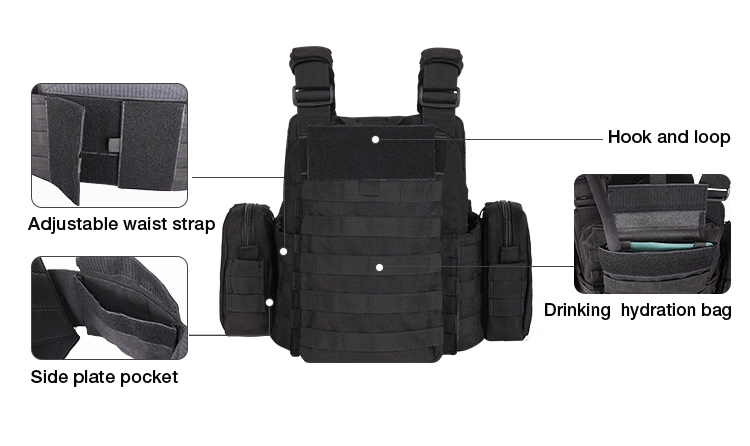 Wholesale Plate Carrier Molle Adjustable Training Weight Vest Outdoor Fashion Multi Pocket Olive Polyester Custom Tactical Vest