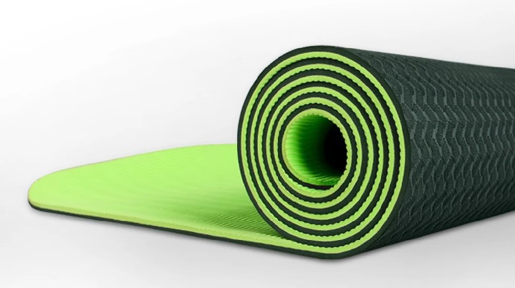 High Quality Eco Friendly Single and Double Color Mat De Yoga Folding Durable Yoga Pad TPE Yoga Mat