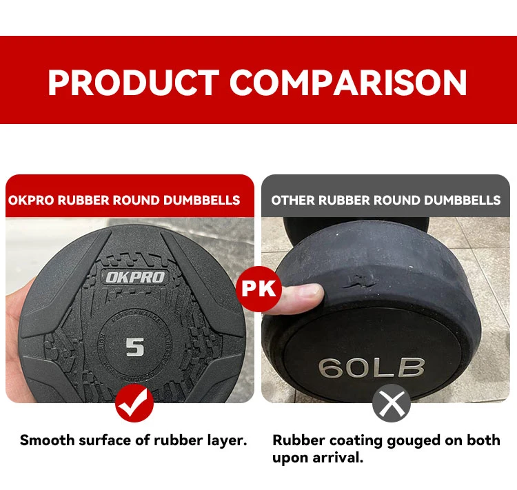 Factory Supply for Commercial Gym Use PU Urethane Coated Dumbbell Fitness Wholesale