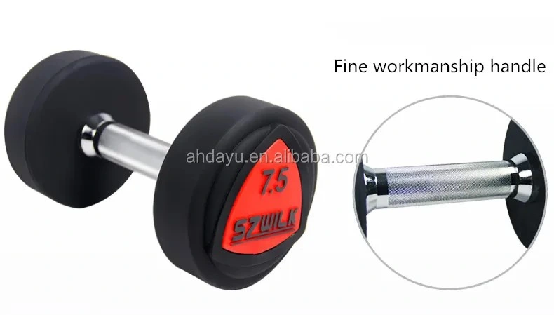 High Quality Durable Round Head PU Coated Dumbbell