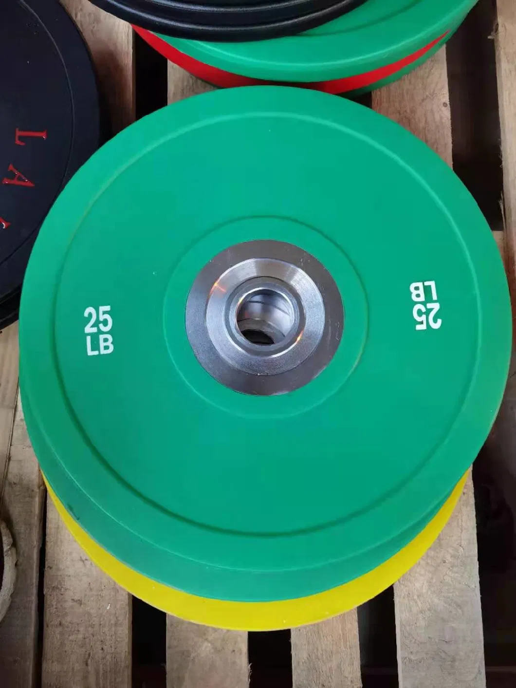 Gym Use Weight Lifting CPU Professional Bumper Plate with Chrome Hub