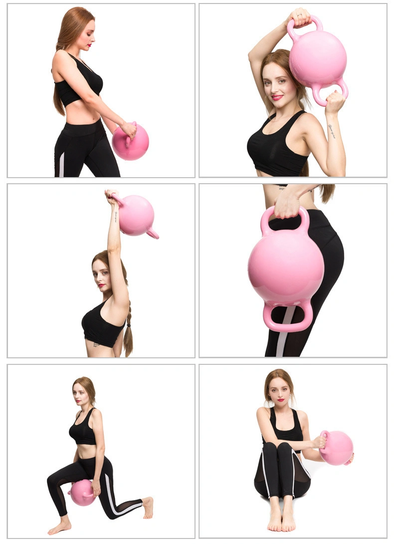 Wholesale Colorful Fitness and Bodybuilding Customized Adjustable Water Kettlebell with Base