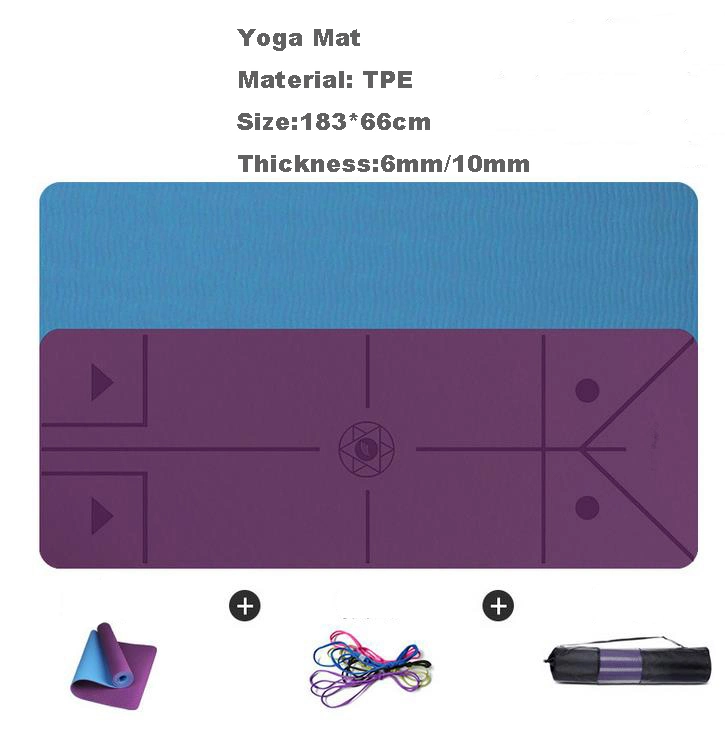 6mm/10mm Thickness Home Gym Yoga Products Fitness Anti-Slip Mat