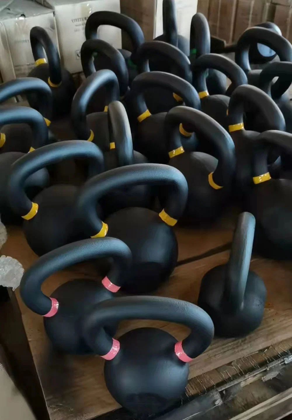 Custom Logo Powder Coated Cast Iron Kettlebell for Gym and Bodybuilding