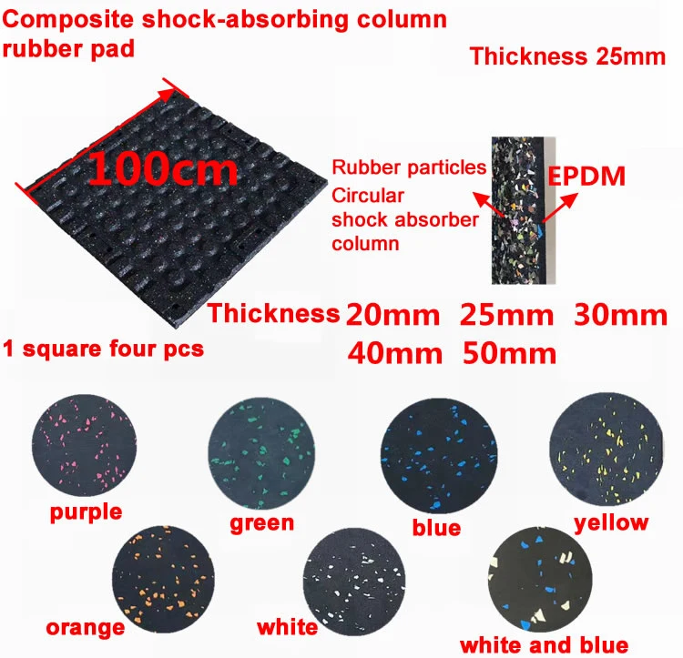 Gym Rubber Mat Rubber Fitness Flooring Customizable Gym Exercise Flooring Interlocking Indoor Rubber Flooring Manufacturer Direct Rubber Gym Flooring Exercise