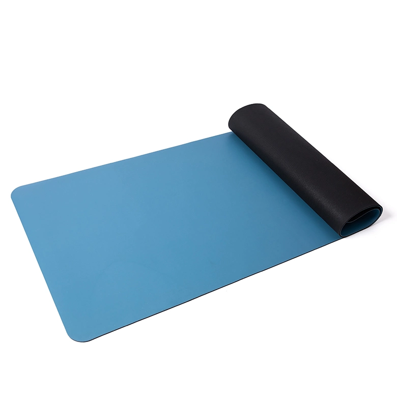 Custom Logo Wholesale Rubber Private Label Natural Two Double Layer Yoga PU Leather Logo Custom Print Excercis Mat