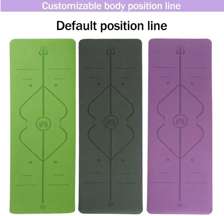 TPE Yoga Anti Slip Eco Mat Exercise Fitness Rubber Foam Pads Wholesale Pilates Sports Equipment