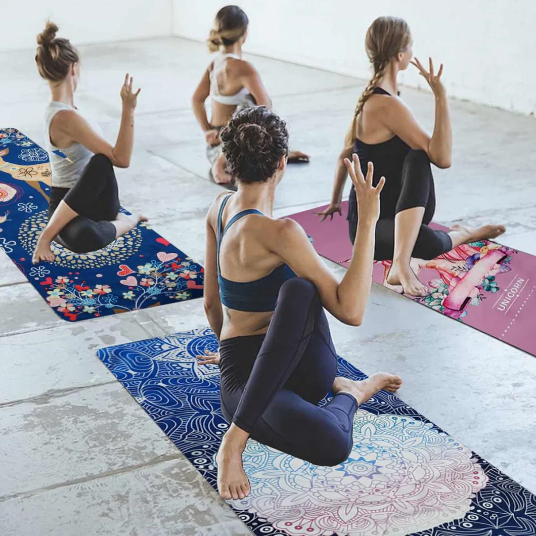 Non Slip Yoga Mat Towel Fitness Gym Exercise Fitness Pilates Workout Blanket