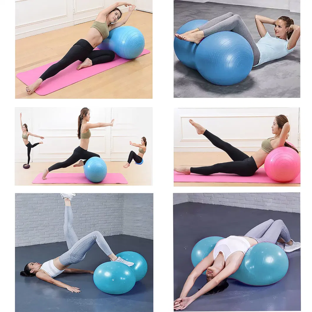 PVC Peanut Ball Exercise Pilates Yoga Balance Ball Fitness Training Inflatable Ball