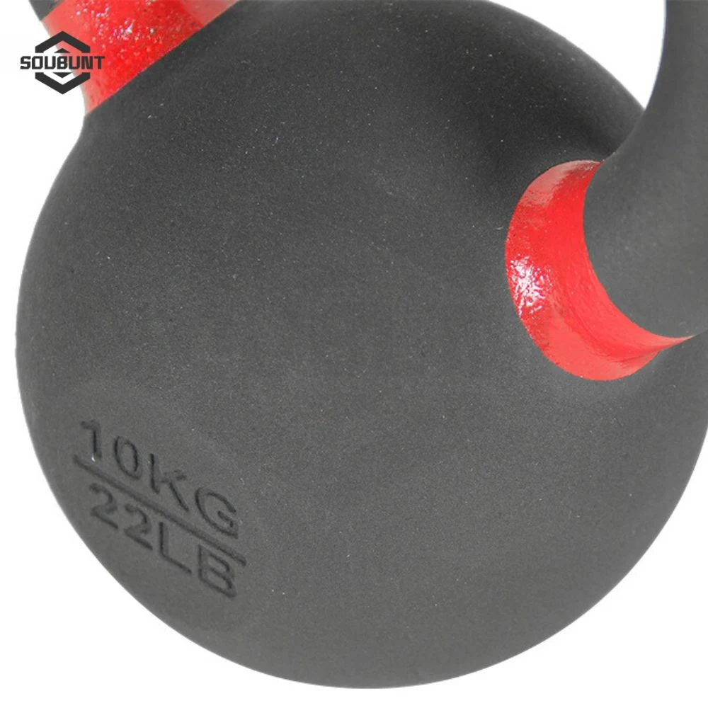 Strength Training Electrostatic Spray Coating Film-Coated Sand-Cast Iron Colorful Handles Kettlebell