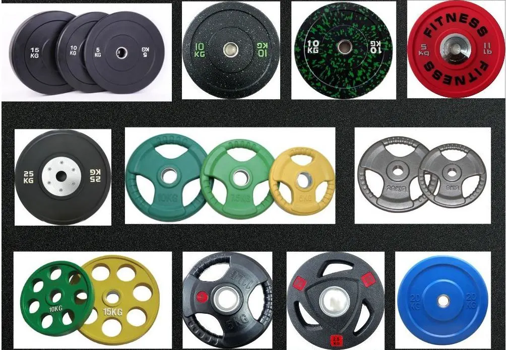 Wholesale Price Cheap Rubber Weightlifting Dumbbell Plates Round Hand Grip Weight Plate