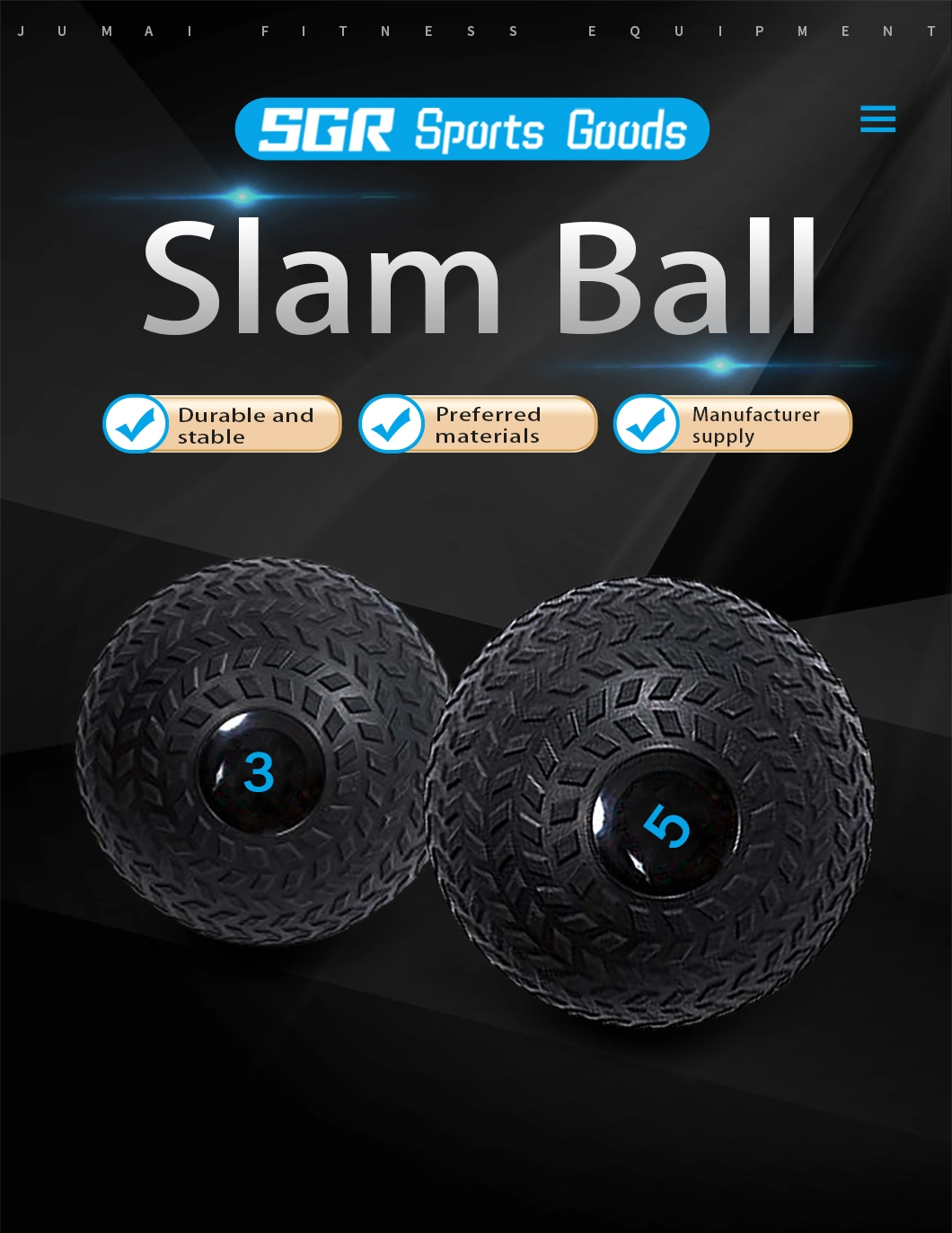 High Quality Fitness Power Training Medicine Ball Gym Slam Ball