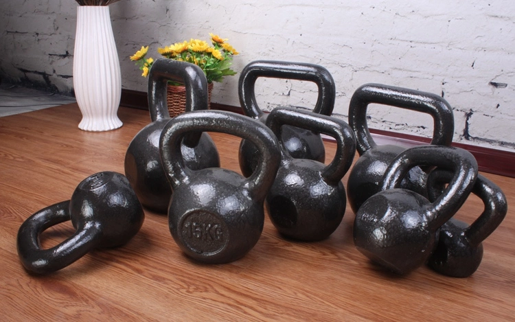Gym Equipment Weight Lifting Power Coated Strength Training Competition Cast Iron Kettlebell