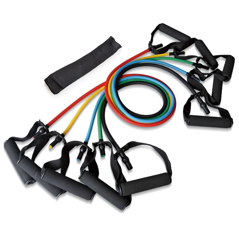 4-Way Foam Training Set (resistance tube, hand grip, jump rope)