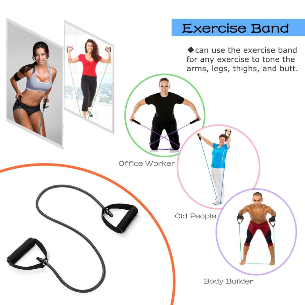 5 Levels Resistance Bands with Handles Yoga Pull Rope Elastic Fitness Exercise Tube Band