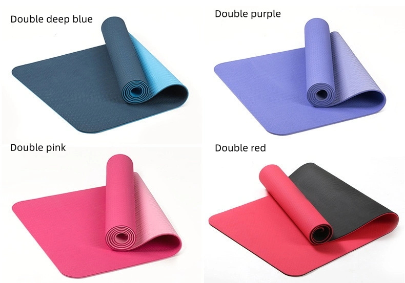 Environmentally Friendly Yoga Mat 4-10mm Thickness with Single Color