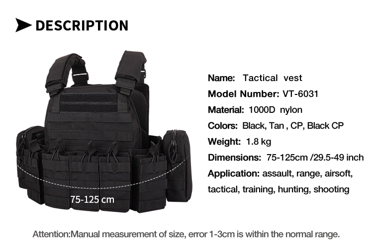 Wholesale Plate Carrier Molle Adjustable Training Weight Vest Outdoor Fashion Multi Pocket Olive Polyester Custom Tactical Vest