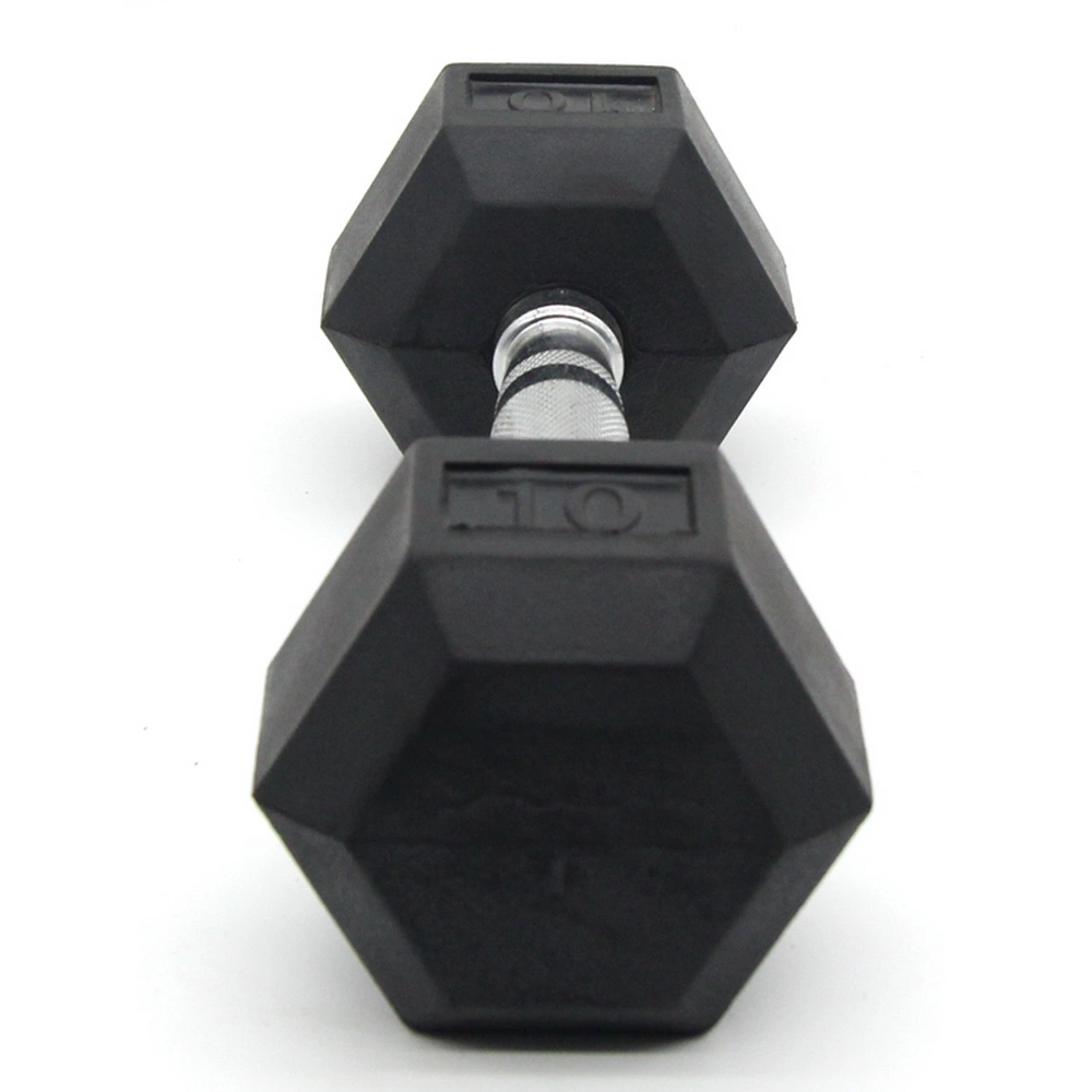 Custom Wholesale Gym Fitness Equipment Rubber Hex Dumbbell