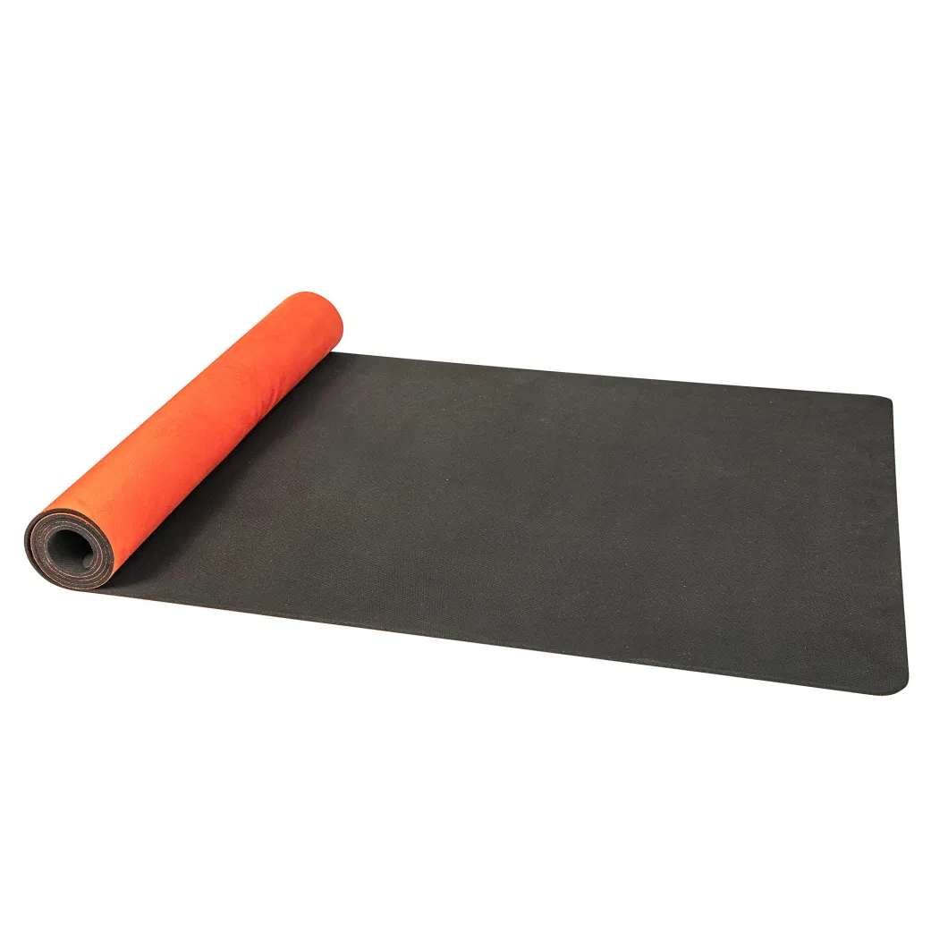 Custom Print Logo Folding Durable Yoga Pad Suede Gym Yoga Mat for Indoor Exercise
