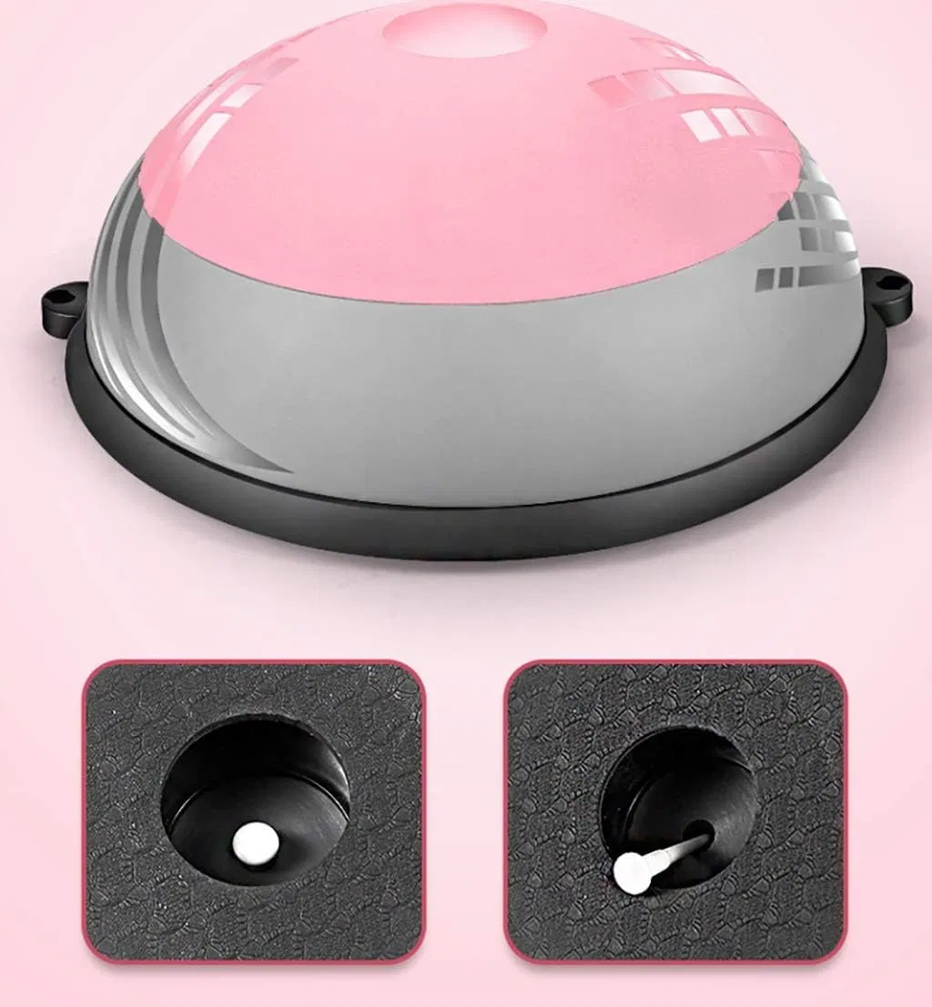 Yoga Half Balance Trainer Ball Home Fitness Workout Pink Grey Bosu Ball