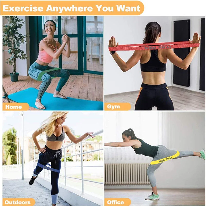 5 Set of Exercise Workout Bands Resistance Bands for Women Gym