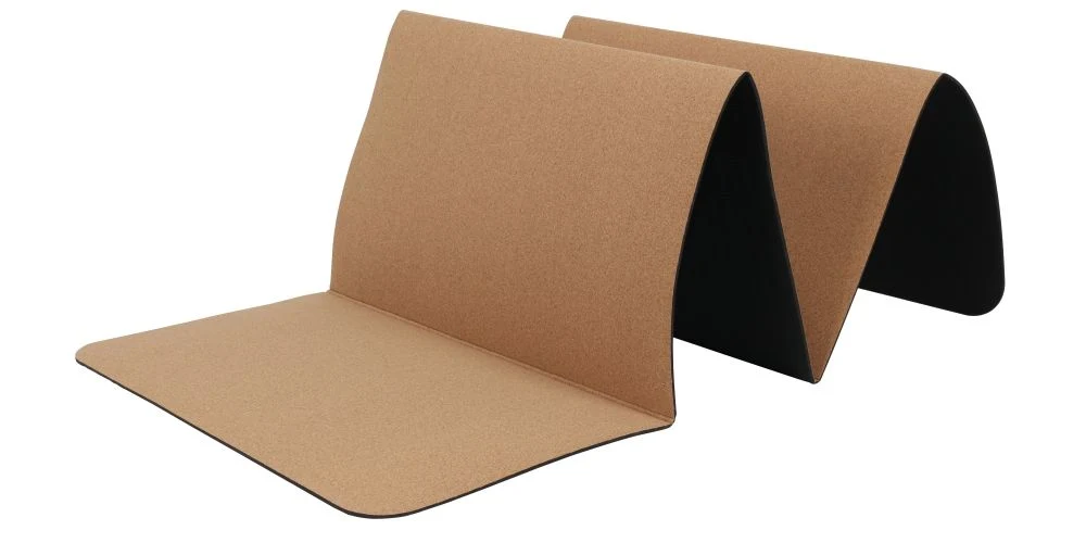 Eco Friendly TPE Packable Exercise Mat Foldable Cork Yoga Mat