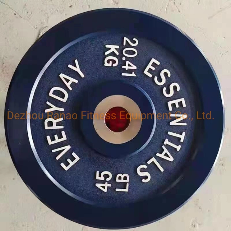 Wholesale High Quality Home Gym Use Color Full Rubber Bumper Sports Training Fitness Equipment Weightlifting Weight Plate Can Be Customized