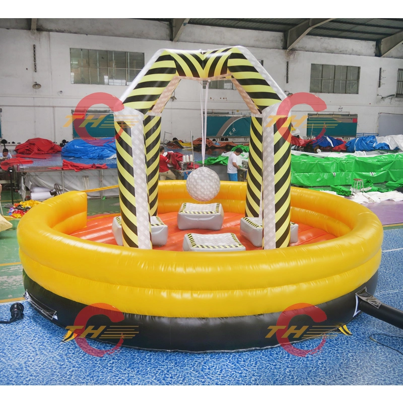 Interactive Sport Games Human Swing Him off Ball Games, Commercial Kid Adult Inflatable Wrecking Ball Game