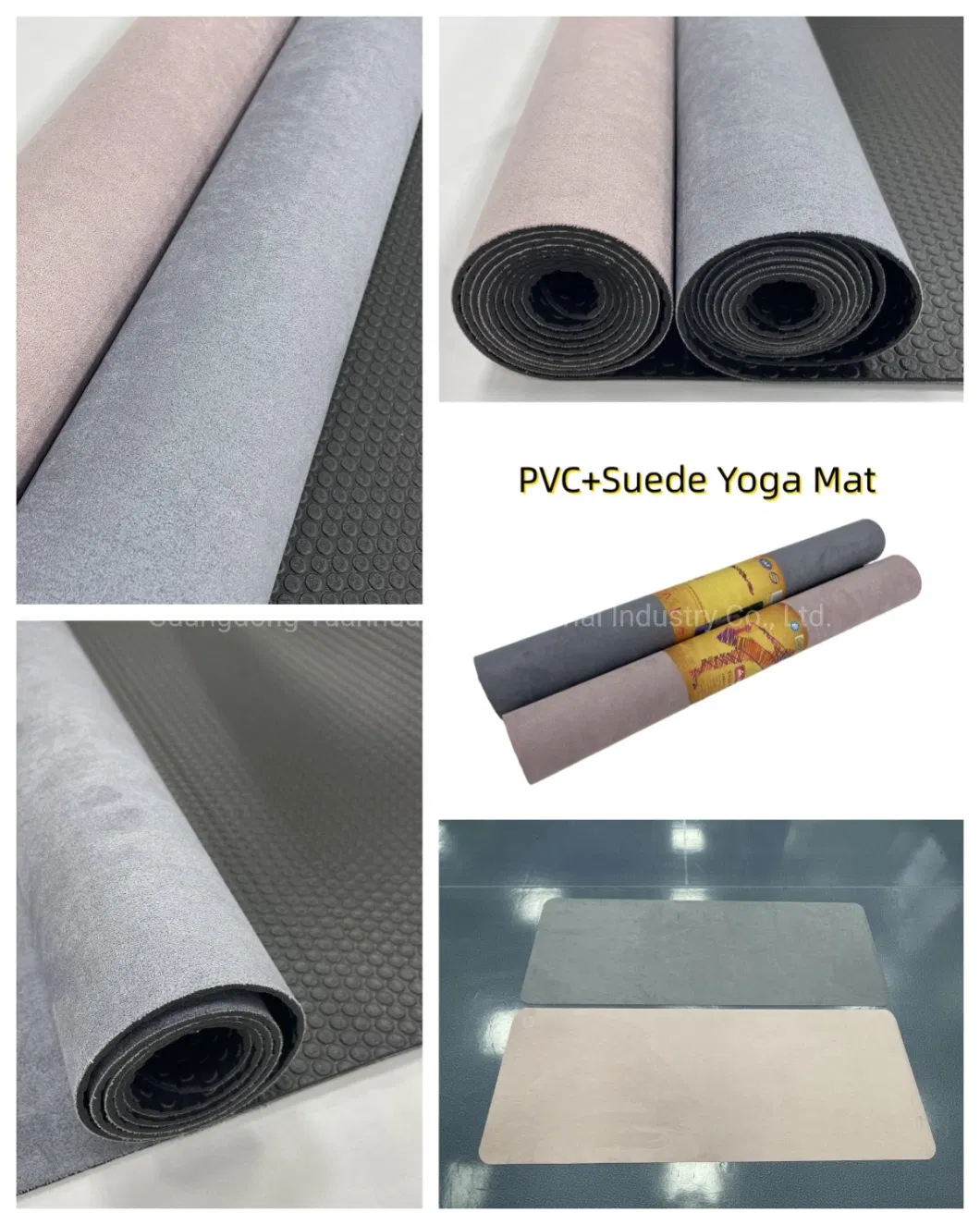 Soild Color Eco Friendly Non-Toxic Anti Slip Custom Printed Logo Kids Suede PVC Yoga Mat for Children