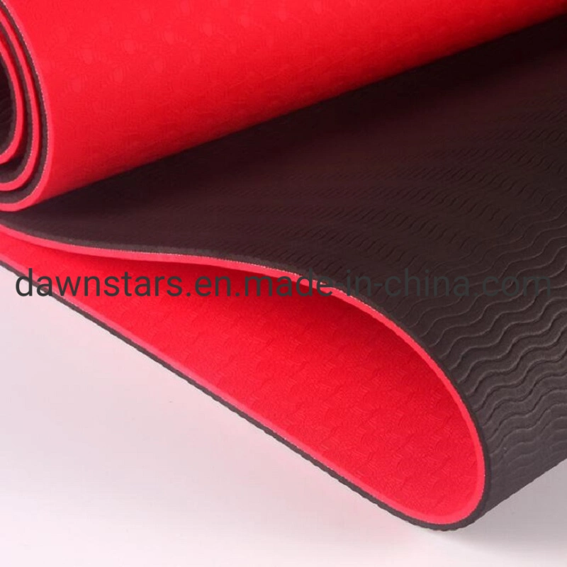 Gym Exercise Custom TPE Double Color Non-Slip Yoga Mat