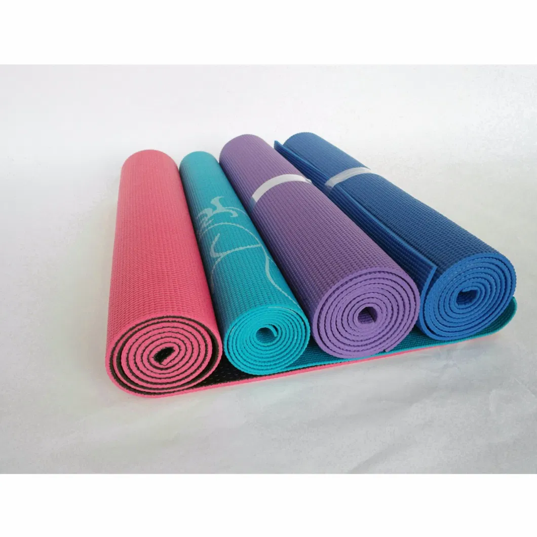 Customized Logo Colorful 4-10mm Thickness PVC Yoga Mat (recyclable)